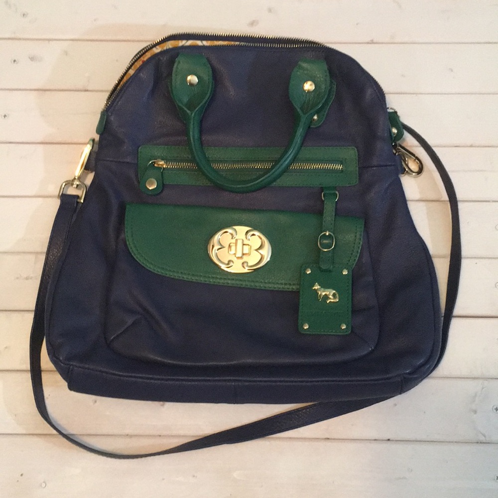 Emma Fox crossbody blue and green